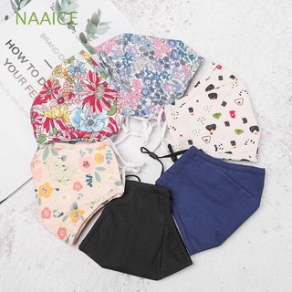 NAAICE Soft Cotton Face Facial protection Washable Face Mouth Cover Protective protection Floral Prints Reusable Women Men Breathable Dust-proof