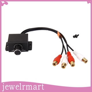 [jewelrmart] amplificador de coche bajo nivel remoto control de volumen perilla rca entrada y salida (3)