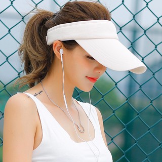 RHS Online mujeres ala ancha protección UV visera sombrero de sol con correa ajustable abierta superior pico plano sombrero