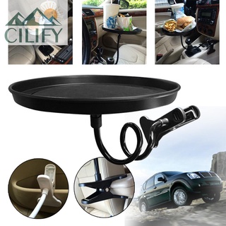 Cilify asiento de coche comida Snack bebida taza bandeja con abrazadera soporte Clip tipo placa fija perezoso mesa de comedor soporte de coche (3)