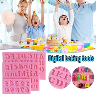 juego de 3 moldes de silicona con número de letras de caramelo suave para hornear chocolate, multifuncional, para decoración de tartas