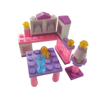 Compatible con Lego niña juguetes, juguetes de los niños, juguetes creativos, rompecabezas educativo niña gabinete de maquillaje y Lego accesorios compatibles (1)