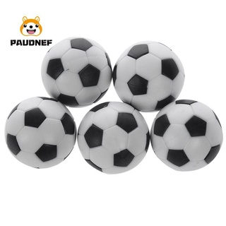 5 bolas de plástico de 32 mm para interior, mesa de fútbol, color negro y blanco