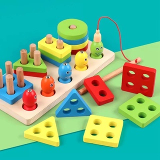 Tablero juguete Didáctico Madera Números pesca Concentración Aprendizaje Montessori