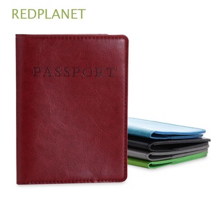 REDPLANET mujeres pasaporte caso de moda titular de la tarjeta de identificación pasaporte cubierta de los hombres suministros de viaje de cuero de la PU Unisex cartera/Multicolor