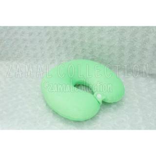 Almohada de cuello/almohada de viaje de Color verde claro + botones último modelo de tela de desgaste