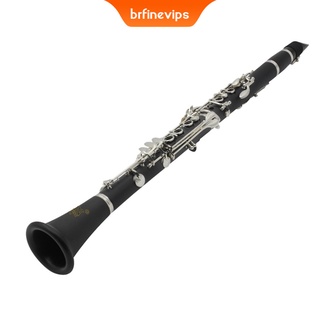 [brfinevips] 17 teclas de trabajo a mano baquelita madera b plano instrumento musical profesional clarinete bb (2)