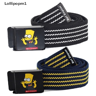 Lollipopm1 Simpson lona hombres mujeres cinturón colorido correas hebilla automática cintura mi