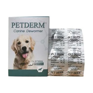 Petderm CANINE DEWORMER DOG precio de venta al por menor 1 comprimido perro perro gusano medicina (1)
