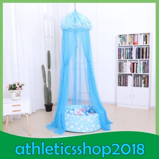 Cute Baby Dome Bed Canopy Mosquito Net Crib Gauze Curtain Hanging Decor Blue