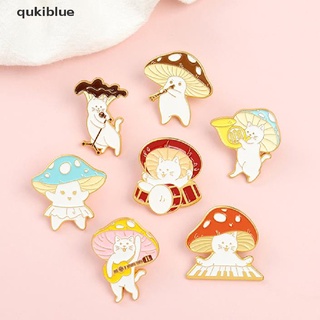 Qukiblue 1PC Mushroom Enamel Pin Funny Cartoon Cute Badge Brooches Bag Lapel Pin Gift MX