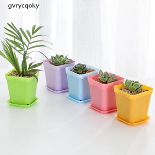 gvrycqoky 10pcs macetas cuadradas macetas bandejas de plástico macetas para plantas decoración de jardín mx