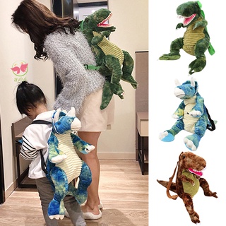 Moda padre-hijo 3D dinosaurio mochila lindo Animal de dibujos animados mochila de felpa dinosaurios bolsa para niños niños