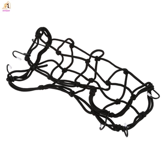 [Hot Sale]Motorcycle Packing Carrier Web Cargo Hold Down Net 30 x 30cm Bungee Black