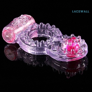 Lacewall anillos vibradores para pene clítoris doble polla anillo elástico Delay juguetes sexuales para hombres (3)