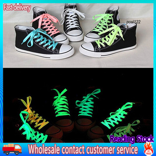 PO_100cm One Pair Sneaker Sport Shoes Lace Polyester Neon Color Luminous Shoelaces