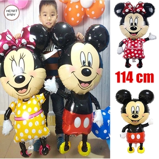 1 pza globo gigante de Mickey Minnie Mouse de papel de dibujos animados de 114 cm para fiesta de cumpleaños regalo