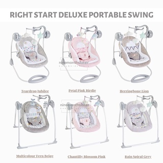 Right Start Deluxe portátil SWING - SWING Kids Baby Rocker Baby gorila Musical música automática