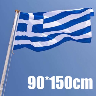 90*150cm 3*5ft Greece Flag Greek National Large Fans Supporters Flag with Eyelet ☆WeCynthiaAmo