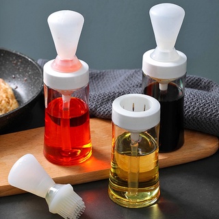 [shar] juego de botellas de aceite recargable cepillo de cocina para pasteles barbacoa carne miel