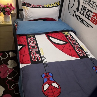 Marvel Spider Man - funda de edredón de dibujos animados de cuatro piezas, diseño de personalidad, estudiante, dormitorio individual, tres piezas (1)