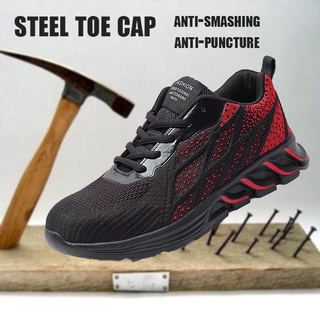 Zapatos de seguridad del dedo del pie de acero gorra de los hombres zapatos Anti-golpes Anti-punción ligero transpirable alta resistencia a la temperatura botas de seguridad 2008 (1)