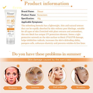 🌈[FN] Protector Solar Facial Cuerpo Blanqueamiento Crema De La Piel Protectora Anti-Envejecimiento control De Aceite Hidratante SPF 90 (9)