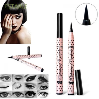 estable moda lápiz delineador de ojos liquido cosmético delineador de ojos belleza larga duración negro impermeable maquillaje