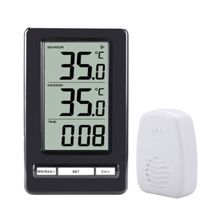 un mini termómetro de precisión digital inalámbrico medidor de temperatura de humedad interior