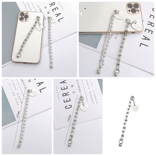 Creative New DIY Jewelry Mobile Phone Case Bracelet Pearl Love Fashion Phone Hanging Chain Phone Cases Accessories (1)