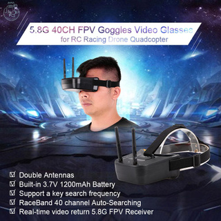 5.8G 40CH Dual antenas FPV gafas de vídeo gafas para RC Racing Drone Quadcopter