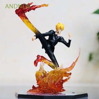 ANDNEW Miniaturas Figura de acción Adornos para el hogar Juguetes modelo Mono D. Luffy Sanji Modelo de anime Anime Roronoa Zoro Modelo de colección Estatua Figuras de juguete
