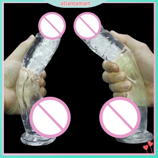 Women Transparent Dildo With Suction Cup Fake Penis Stimulation Adults Sex Toy