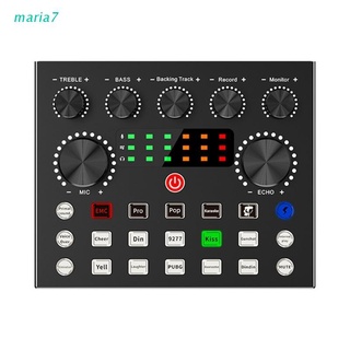 maria7 interfaz de audio externa tarjeta de sonido grabación para transmisión en vivo gaming living singing network mezclador de audio