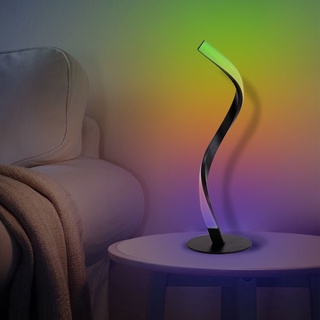 tuya wifi espiral mesita de noche lámpara de mesa colorida decoración serpentina lámpara de mesa control de voz trabajo con alexa google home imitar (2)