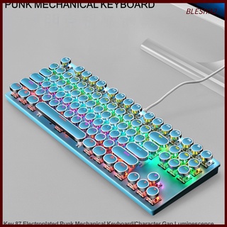 [BLESIYA2] Teclado mecánico para juegos K550 87 teclas con cable de juego teclado RGB retroiluminado