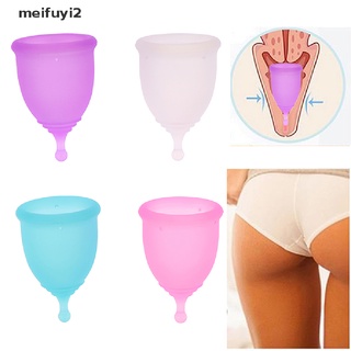 [meifuyi2] 1 juego de válvula de copa de silicona de descarga menstrual suave reutilizable para mujer 768o