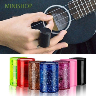 MINISHOP agitador de arena de ritmo de plástico suave instrumentos de música anillo de dedo accesorios 7 colores guitarra ukelele de alta calidad dedos disparo/Multicolor (1)