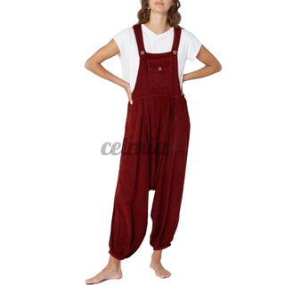 CELMIA Womens Summer Casual Sleeveless Pocket Cotton Linen Jumpsuit (1)