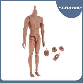 1/6 escala muscular masculino desnudo cuerpo piel de trigo 28 articulaciones movibles hombros estrechos con cuello 29cm heigth figura muñeca para (3)