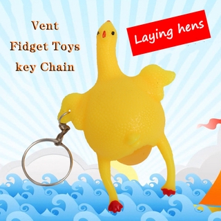 Pop It Fidget juguetes divertidos Spoof Tricky Gadgets juguete huevo de pollo ponedoras gallinas llenas bola de estrés llavero llavero alivio Fidget juguetes (5)