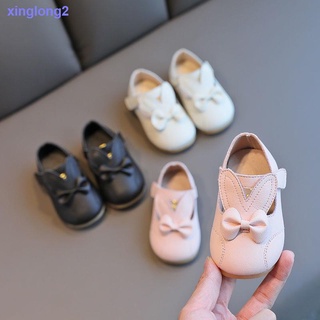 coreano niña princesa zapatos arco nudo 0-1-3 años de edad bebé niño zapatos de suela suave primavera y otoño bebé solo zapatos de cuero