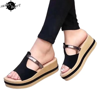 sunnyheart transpirable sandalias de las señoras T-correa de la plataforma de las mujeres zapatillas todo-partido calzado (5)