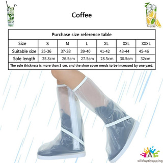 Botas de lluvia largas impermeables Zippere Rain/Snow zapatos cubierta (5)