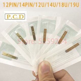 50 Uds Nano cuchillas Pcd Microblading agujas maquillaje permanente aguja para cejas hoja PMU Microblade 3d suministros de bordado