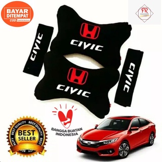 Un conjunto de almohadas de coche HONDA CIVIC Brands + 2 piezas de guantes de cinturón de seguridad almohadas de cuerpo completo