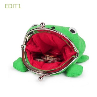 EDIT1 Hot Frog Wallet Plush Anime Cartoon Frog Coin Purse Cute Flannel Coin Holder Fashion Pocket Cartoon Manga Mini Storage Bag