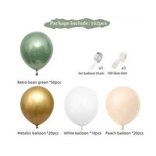 102 piezas globos de aguacate arco Kit de cumpleaños san valentín boda fiesta decoraciones
