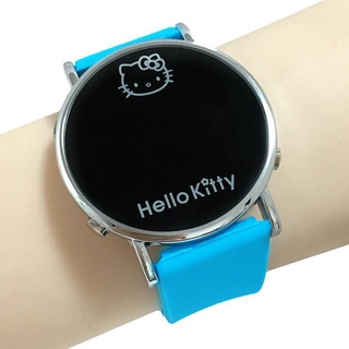 YL🔥Stock listo🔥Relojes digitales hombres mujeres Casual banda de silicona LED reloj deportivo de dibujos animados Hello Kitty moda niños reloj Digital estudiante (5)