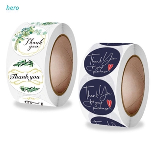hero 500pcs Thank You for Your Purchase Stickers Round Seal Labels for Candy Gift Box Packaging Bag Wedding Thanks Stickers